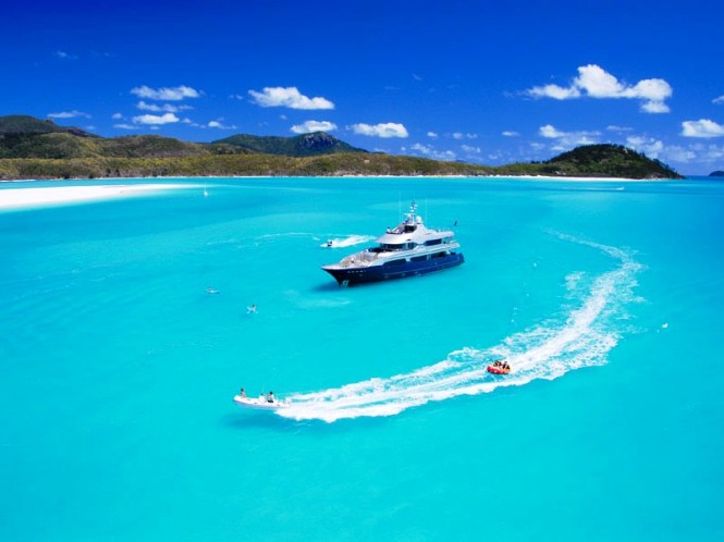 Princess Iluka at Hill Inlet - Anchored Superyacht