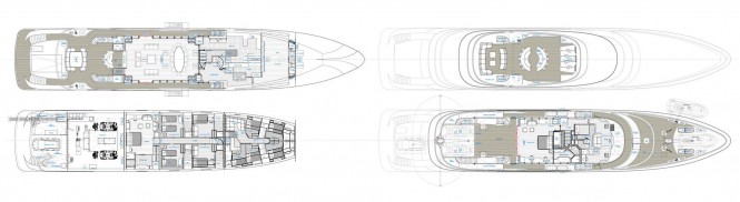 Superyacht 'Nassima' - General arrangement