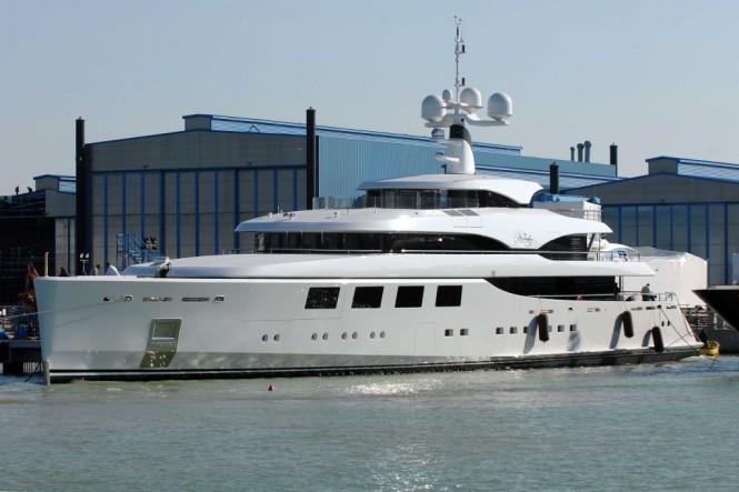 The 65 m Benetti Superyacht Nataly just after her Launch in Italy