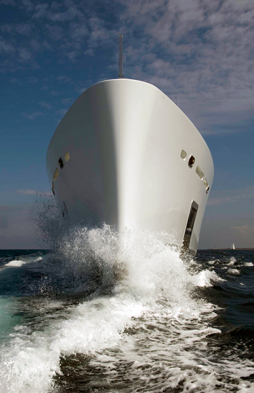 The 65 metre superyacht NATALY at her sea trials by Benetti - bow view