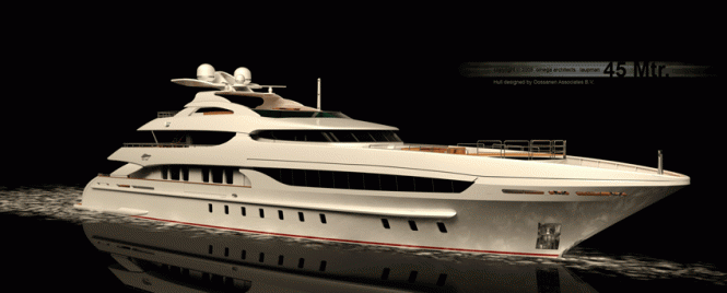 44m Superyacht Zentric under construction at Heesen