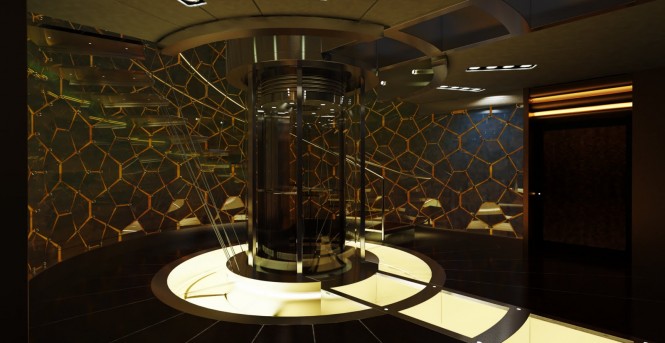 Adriel Design  90m project Lumen Yacht for oceAnco - Interior - Spiral