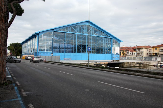 Benetti's new production area at Lucca dockyard, Visareggio, Italy