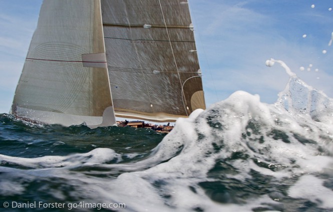 J Class Sailing yacht Velsheda comes second in the 2011 J Class Regatta Newport- Credit J Class Yachts