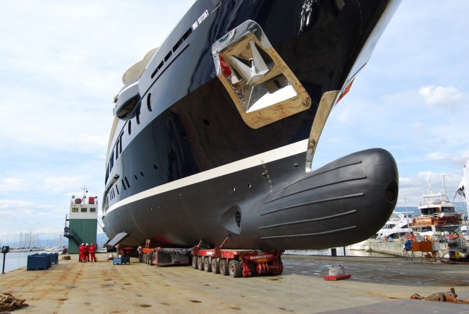 Motor Yacht Numptia at her launch in April 2011