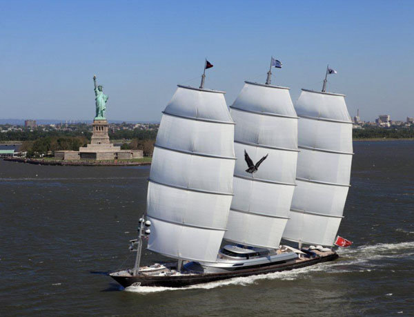 Perini Navi designed Maltese Falcon, at 289 feet