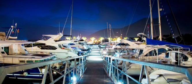 Pontoon C at Porto Montenegro in the evening
