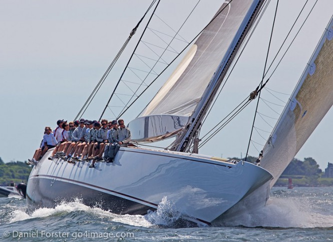 Sailing yacht Ranger wins J Class Regatta Newport - Ranger on Day 1. Photo©2011 Daniel Forster go4image.com