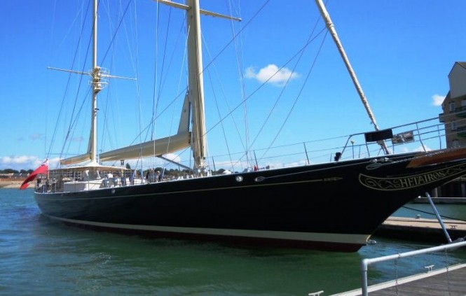 Superyacht Hetairos refit at Southampton Yacht Services