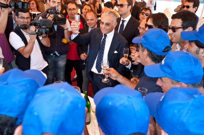 At the Launch of Motor Yacht Prima (Columbus177’) at Palumbo Shipyard in Naples