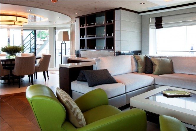 yacht Aurelia Main Saloon - photography by Emilio Bianchi