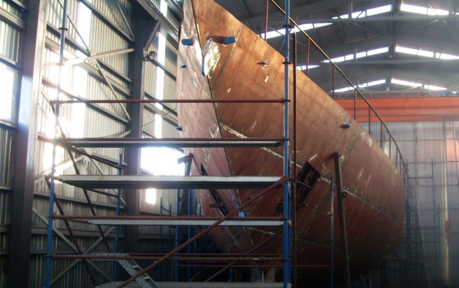 Ada Yacht Works building 47m Sailing Yacht designed by Gerard Dykstra & Partners  