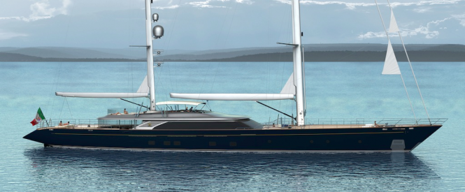 C2193 60m Sailing ketch by Perini Navi due to be delivered in 2013