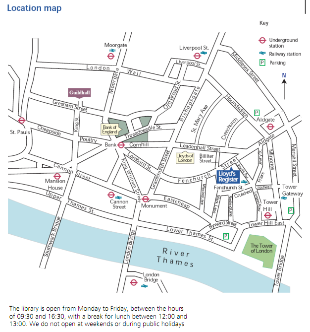 Lloyd's Register Information Centre - Location Map