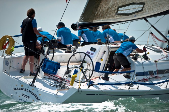 Swan Sailing yacht Magical Mystery Tour, winners of Class A racing upwind © Kurt Arrigo & Nautor's Swan
