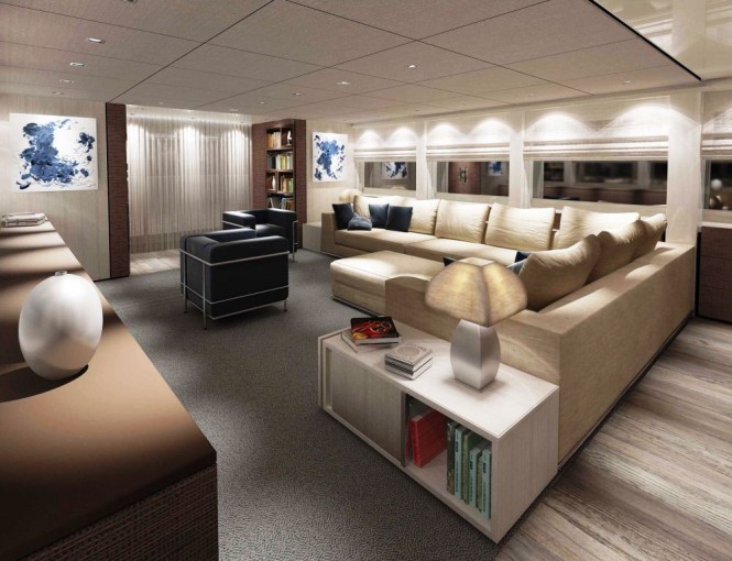 New Sanlorenzo SL94 motor yacht series Main Salon