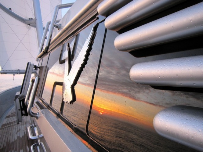Onboard the 289' Superyacht Maltese Falcon (photo credit Jeremy Smith)