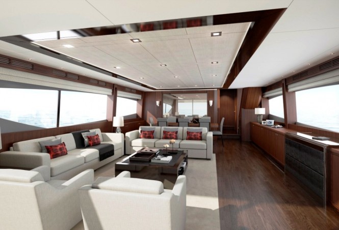 Princess 98 Motor Yacht Saloon