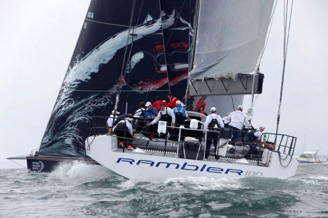Sailing yacht Rambler and Mar Mostro at the start of the Transatlantic Race 2011 - Photo by Dan Nerney.
