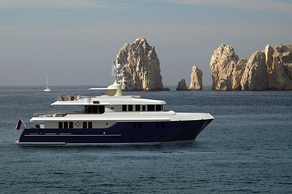 Rendering of the 33m expedition yacht by MS Yachts in Russia