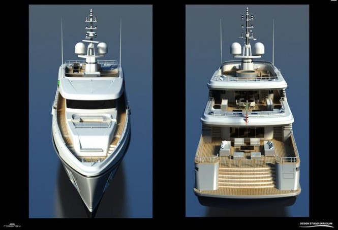 Rossi Navi 45m motor yacht FR024 by Design Studio Spadolini 