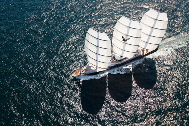 Superyacht Maltese Falcon during hte Transatlantic Race 2011. Image copyright Billy Black.