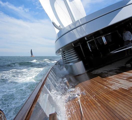 Transatlantic Race 2011 A Great First Day onboard Superyacht Maltese Falcon 