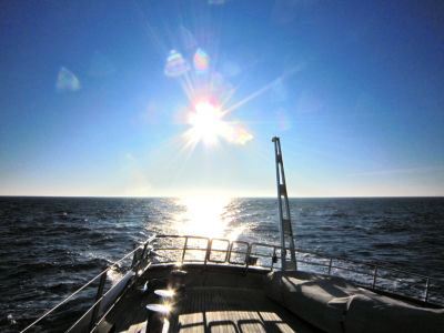 View from Superyacht Maltese Falcon the 289’ Perini Navi during the Transatlantic Race 2011 - Photo by Jeremy Smith
