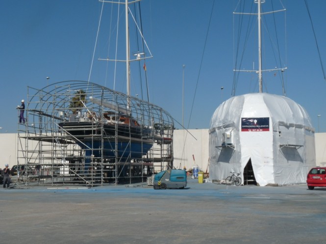 Vitter’s sailing yacht MARIPOSA 3a refitted at Varadero Valencia 