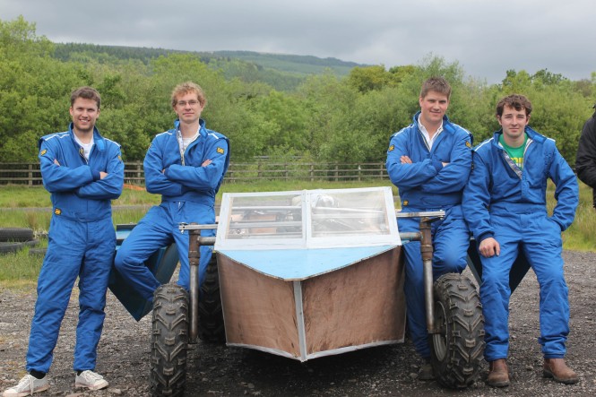 BMT Nigel Gee Naval Architect Sam Stevens competing in the Sky1 premiere of SAFEBREAKERS ©Sky Living/Stephen Koumas