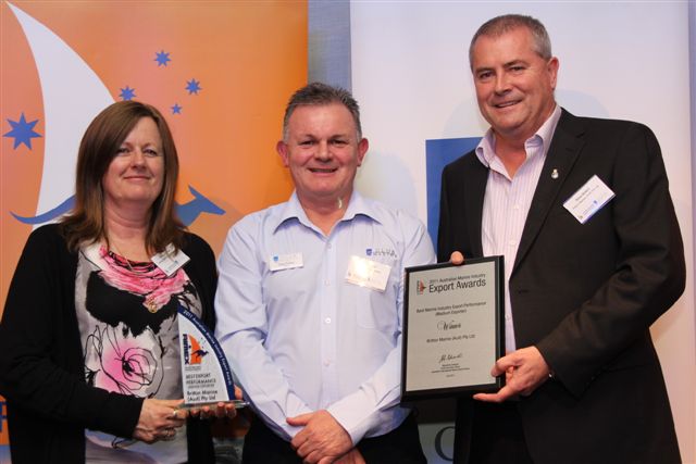 Britton Marine – Australia’s Best Marine Industry Export Performer - Sharon Britton - Britton Marine (Aust), Greg Fisher - Club Marine, Steve Britton - Britton Marine