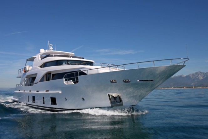 LED lighting system developed by Benetti partnership for Delfino 93 superyacht line.