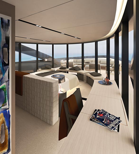 Owners Suite of the CNB 43.20 m motor yacht designed by German Frers  Image courtesy of CNB Superyachts 