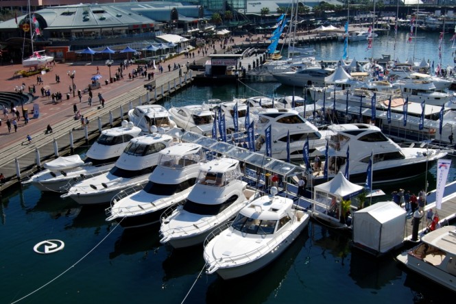 Riviera's floating display at the 2011 Sydney International Boat Show where the company sold 11 new boats totalling $14.7 million