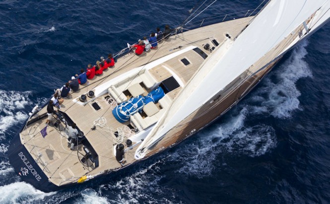 Swan yacht Solleone sailing - photo by Carlo Borlenghi