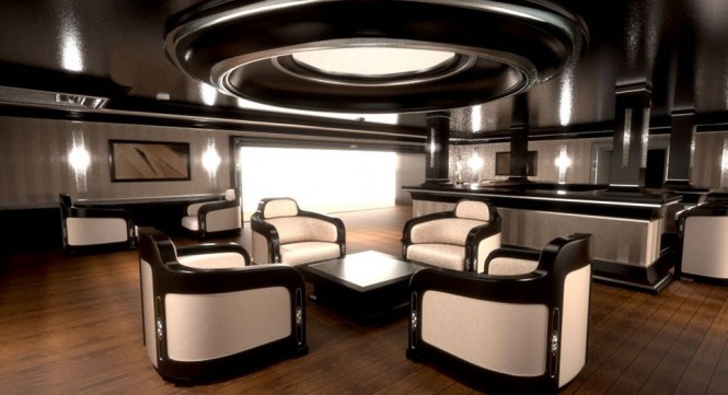 Interior of the 100m Motor yacht Sovereign by Gray Design