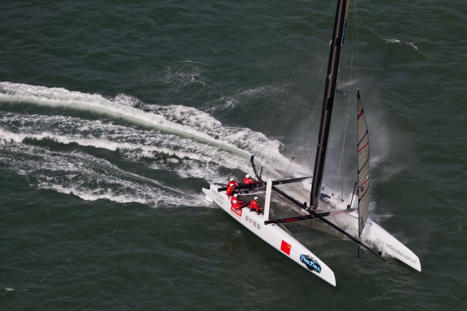 11th September 2011 - Plymouth (UK) - 34th America's Cup - AC World Series - Plymouth 2011 - Racing Day 2 ©2011 ACEA - Gilles Martin-Raget
