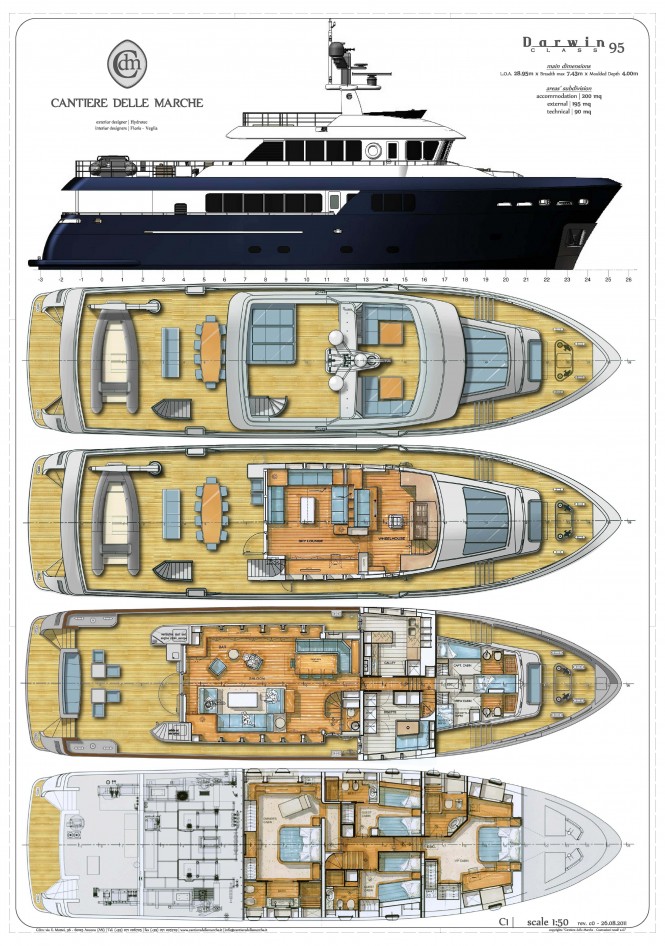 Darwin Class explorer motor yacht Darwin 95' designed by Hydro Tec -to be built by Cantiere delle Marche
