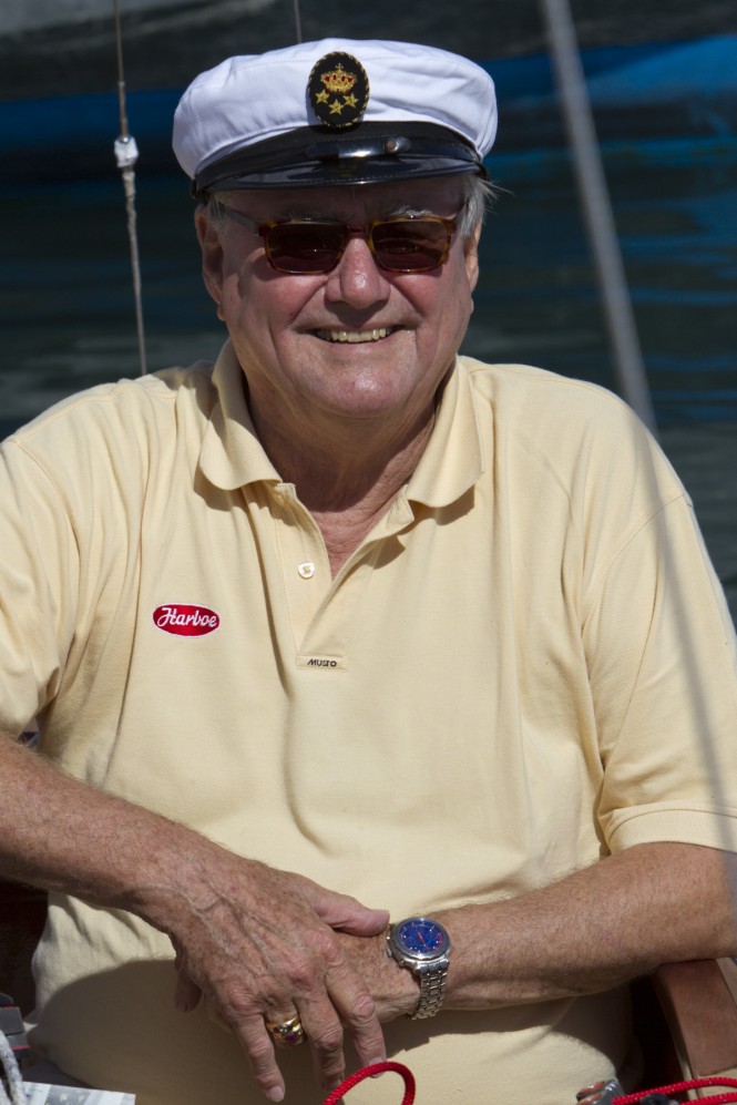 HRH the Prince Henrik of Denmark is participating to the Régates Royales – Trophée Panerai on his Dragon White Lady (DEN 166) Copyright Alexis Courcoux  Régates Royales – Trophée Panerai