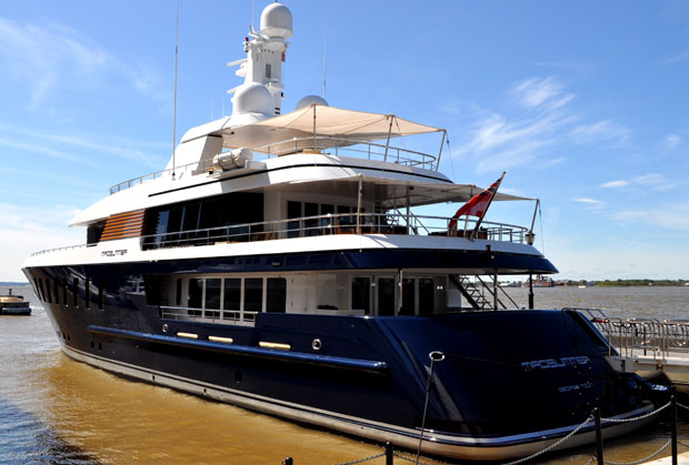 Motor yacht Madsummer  (ex TV) at Dennis Conner's North Cove 