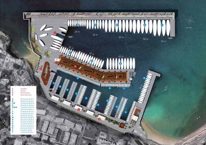 Port Adriano Moorings distribution