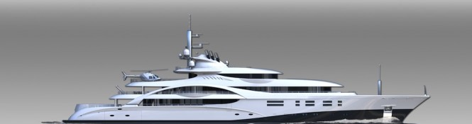 Profile of the 88m MCA Motor Yacht ICE Concept by Blohm + Voss and Michael Leach Design