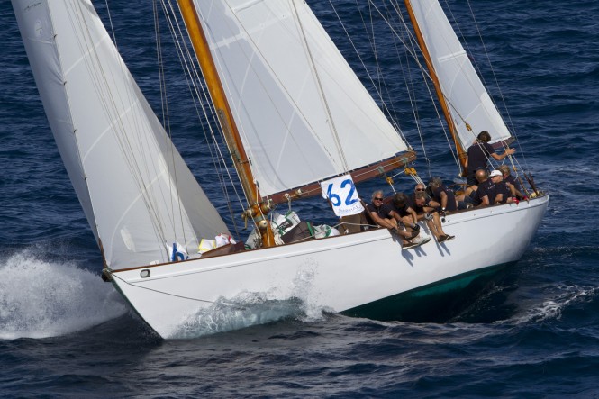 Sailing yacht Manitou, once owned by US President John Fitzgerald Kennedy, built in 1937 by shipyard Davis & Son, designed by Sparkman & Stephens - Photo Alexis Courcoux