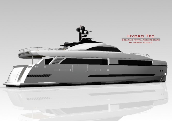 Superyacht Columbus 125 Hybrid by Sergio Cutolo of Hydro Tec to be built by Palumbo Shipyard