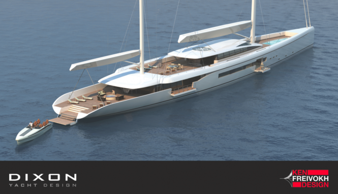 The new sailing yacht MANTIS 80 by Dixon Yacht Design in collaboration with Ken Freivokh Design - Mantis 80 yacht moored