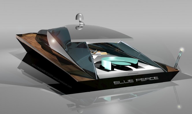  Yacht Blue Peace by Aras Kazar Designs  