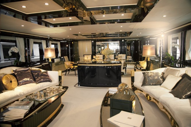 Luxury Yacht Alexander Again - Main Saloon - Photo Alessio Baleri