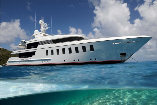 Superyacht Helix the 5th F45 Vantage motor yacht launched by Feadship