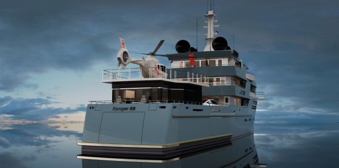 58m Explorer motor yacht Ranger by ISA and Egg and Dart Design