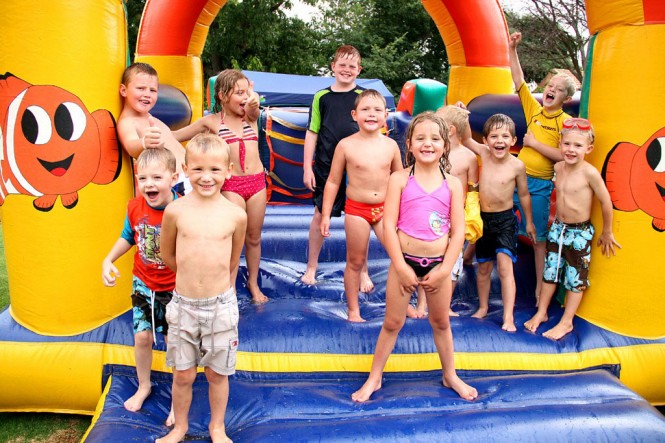 A jumping castle will keep the children entertained in the Kids' Club.